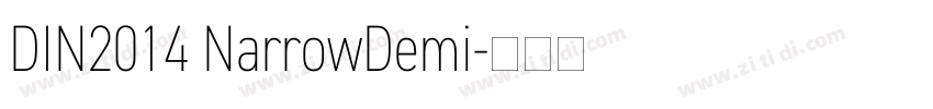 DIN2014 NarrowDemi字体转换